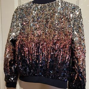 H&M girl jacket size 9-10 multi -color